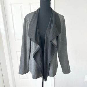 Tavora Grey Waterfall Open Front Cardigan Made in Canada